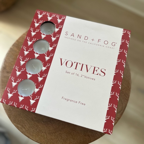 Sand + Fog white 2” votive candles set of 16 - Picture 7 of 8